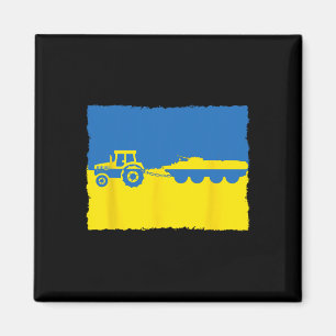 Aimant Drôle d'agriculteur ukrainien tracteur vole un cha