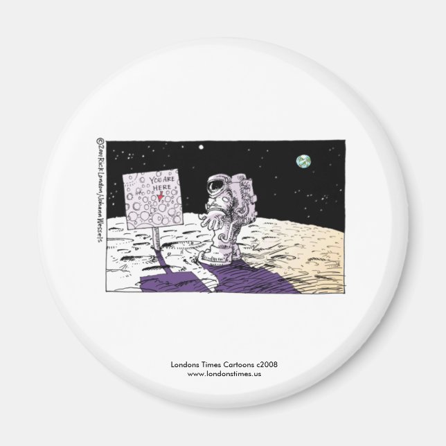 Aimant drôle d'astronaute perdu (Devant)