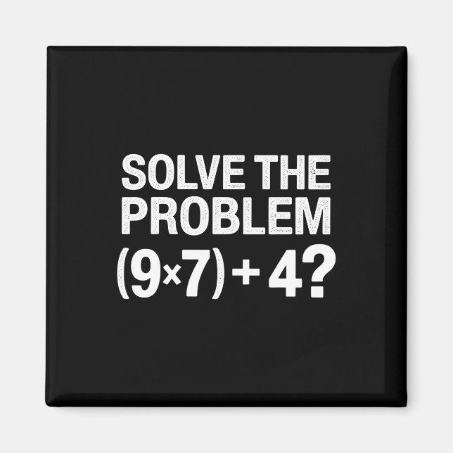 Aimant Drôle de 67 Meme Pemdas Prof de maths Brainrot Élé (Devant)