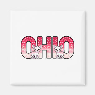 Aimant Drôle de cerf de l'Ohio Fête Midwest-O-h-i-o à la