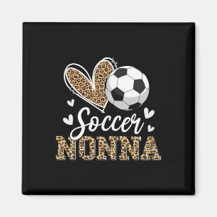 Aimant Drôle de foot Nonna léopard Nonna joueuse de footb