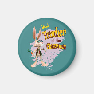 Aimant Drôle de lapin meilleur professeur de la classe