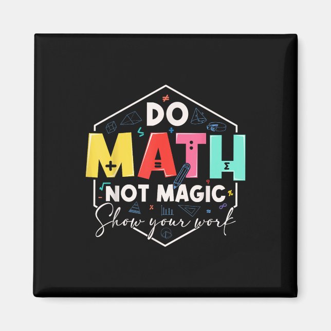 Aimant Drôle de maths retour à l'école fais des maths pas (Devant)