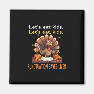 Aimant Drole de professeur de Thanksgiving dinde mangeons