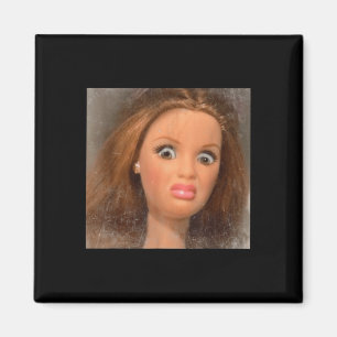 Aimant Drôle dégoûtant poupée visage mème _1