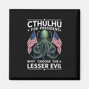 Aimant Drôle d'élection 2024 Cthulhu pour président 