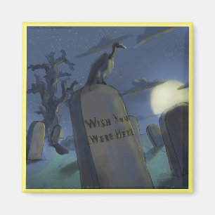 Aimant drôle d'Halloween Headstone Invitational