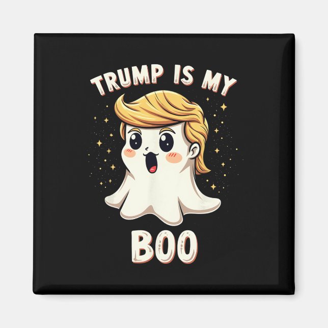 Aimant Drôle Donald Trump Ghost Parti d'Halloween Éffraya (Devant)