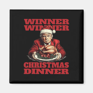 Aimant Drôle Donald Trump vainqueur du dîner de Noël