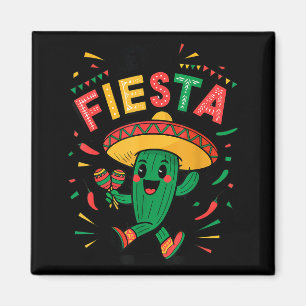 Aimant Drôle Faisons la Fête Cactus Cinco Mayo Mexicain G