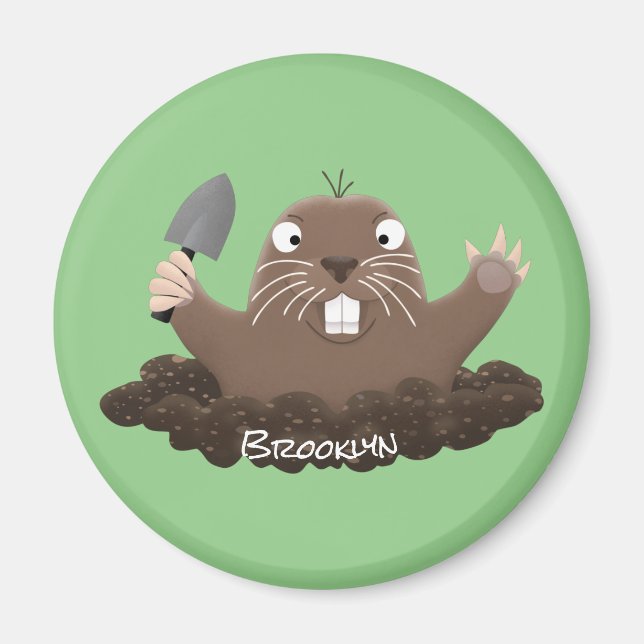 Aimant Drôle gopher de poche creusant dessin dessin de de (Devant)
