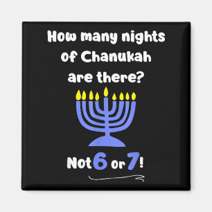 Aimant Drôle Hanukkah 67 Mème Professeur Combien de nuits