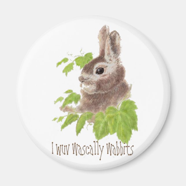 Aimant Drôle je wuv était wabbits, Lapin, Lapin (Devant)
