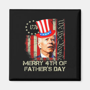 Aimant Drôle Joe Biden 4 juillet Joyeux 4 père