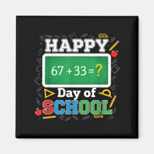 Aimant Drôle Joyeux 100 Jours D'école Prof De Maths Six S