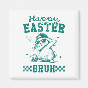 Aimant Drôle Joyeux Lapin Bruh Pâques Dabbing mignon Pâqu