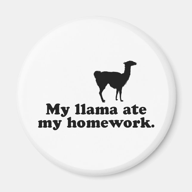 Aimant Drôle Llama (Devant)