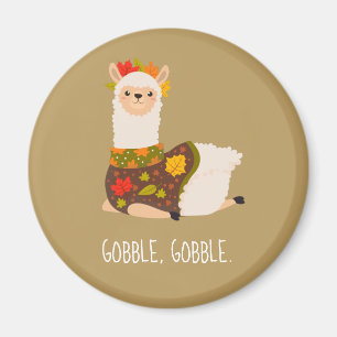Aimant Drôle Llama Turquie Thanksgiving
