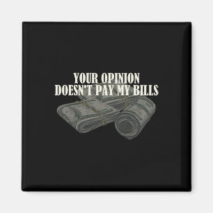 Aimant Drôle Maman Slogan Graphisme Votre opinion ne &#;