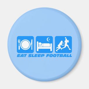 Aimant Drôle mangez le football de sommeil
