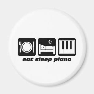 Aimant Drôle mangez le piano de sommeil