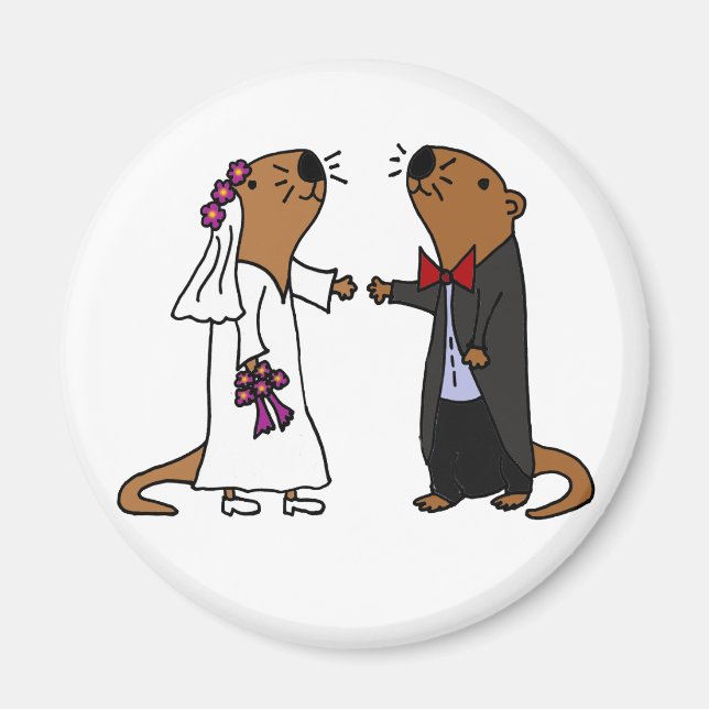 Aimant Drôle Mariage de Otter (Devant)