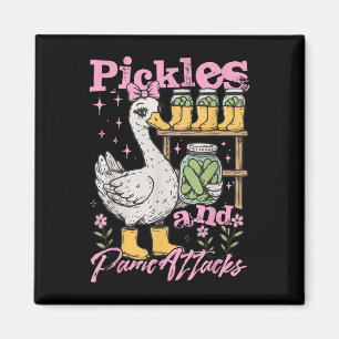 Aimant Drôle Mème Oie Pickle Cucumber Pickles Et Panique