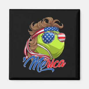 Aimant Drôle Merica Tennis Ll Et Usa Drapeau Sungles 4 Ju