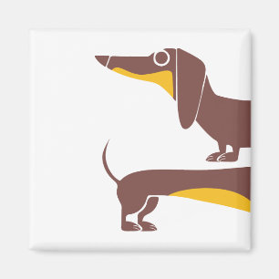 Aimant Drôle mignon dachshund pour parent chien long