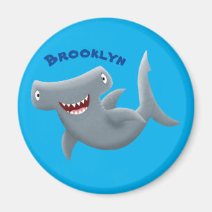 Aimant Drôle mignon requin marteau dessin animé