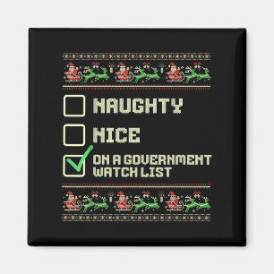 Aimant Drôle Naughty Nice Sur La Liste De Surveillance Du