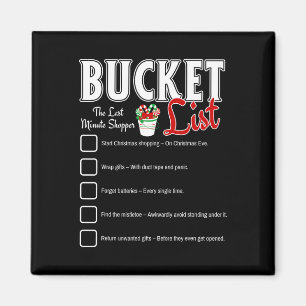 Aimant Drôle Noël Bucket List Design Noël Fêtes Hu