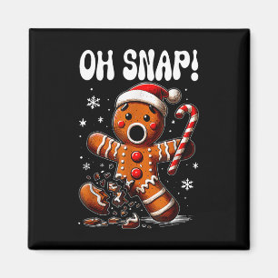 Aimant Drôle Noël Gingerbread Man Oh Snap Outfit Paj