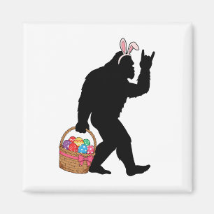 Aimant Drôle Oeufs de Pâques Bigfoot Costume Bunny Bigfoo