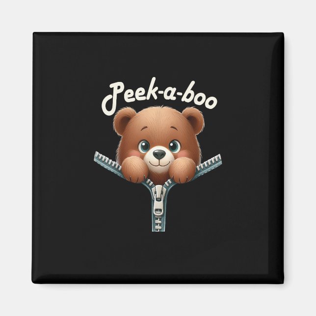 Aimant Drôle - Peekabo - Ours (Devant)