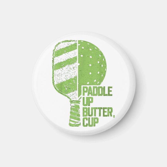 Aimant Drôle Pickleball Paddle Up Butter Cup (Devant)