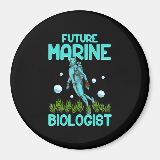 Aimant Drôle plongée sous-marine Gift Dive Biologie Futur (Devant)