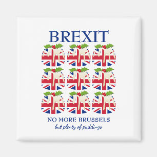Aimant Drôle   Pudding de Noël   UNION JACK   BREXIT