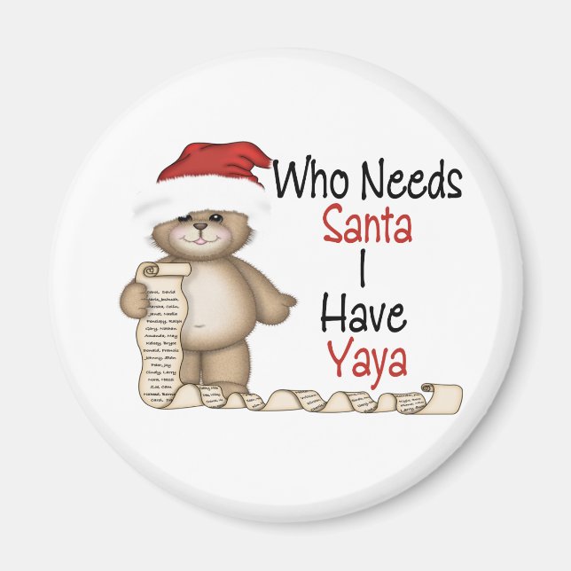 Aimant Drôle qui a besoin de Père Noël Yaya (Devant)