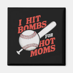 Aimant Drôle Retro Baseball J'Ai Touché Bombes Pour Les M