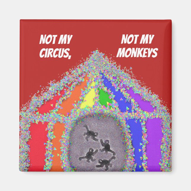 Aimant Drôle singes (Devant)