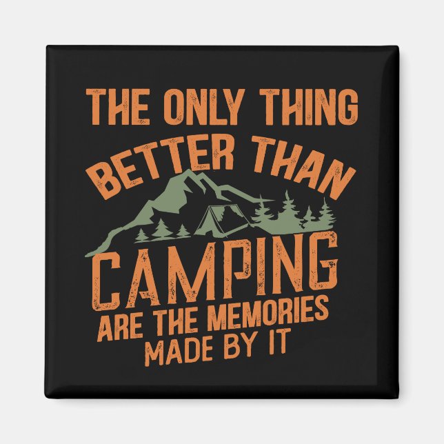 Aimant Drôle slogan de camping été citations (Devant)