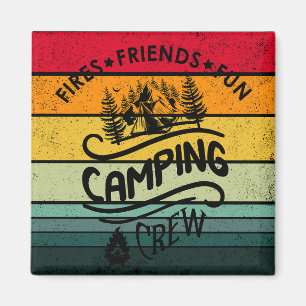 Aimant Drôle slogan de l'équipe de camping fun camper ami