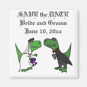Aimant Drôle T-rex Dinosaures Marié et Mariage de chambre