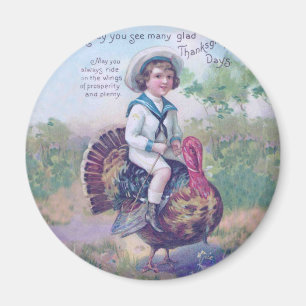 Aimant Drôle Thanksgiving Turquie