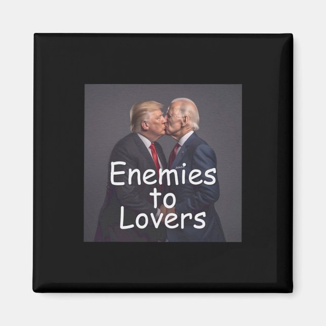 Aimant Drôle Trump Et Biden S'Embrasser (Devant)