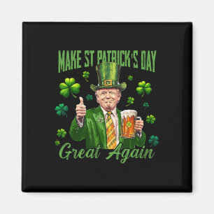 Aimant Drôle Trump Faire St Patrick's Day Grande Encore I