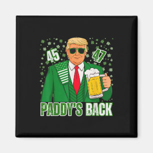 Aimant Drôle Trump Paddys Back 45 47 Jour de la Saint Pat