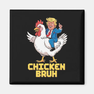 Aimant Drôle Trump Riding Jeu De Poulet Mème Pour Hommes