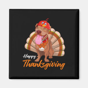 Aimant Drôle Turquie Pitbull Chien Maple Leaf Vibes d'aut
